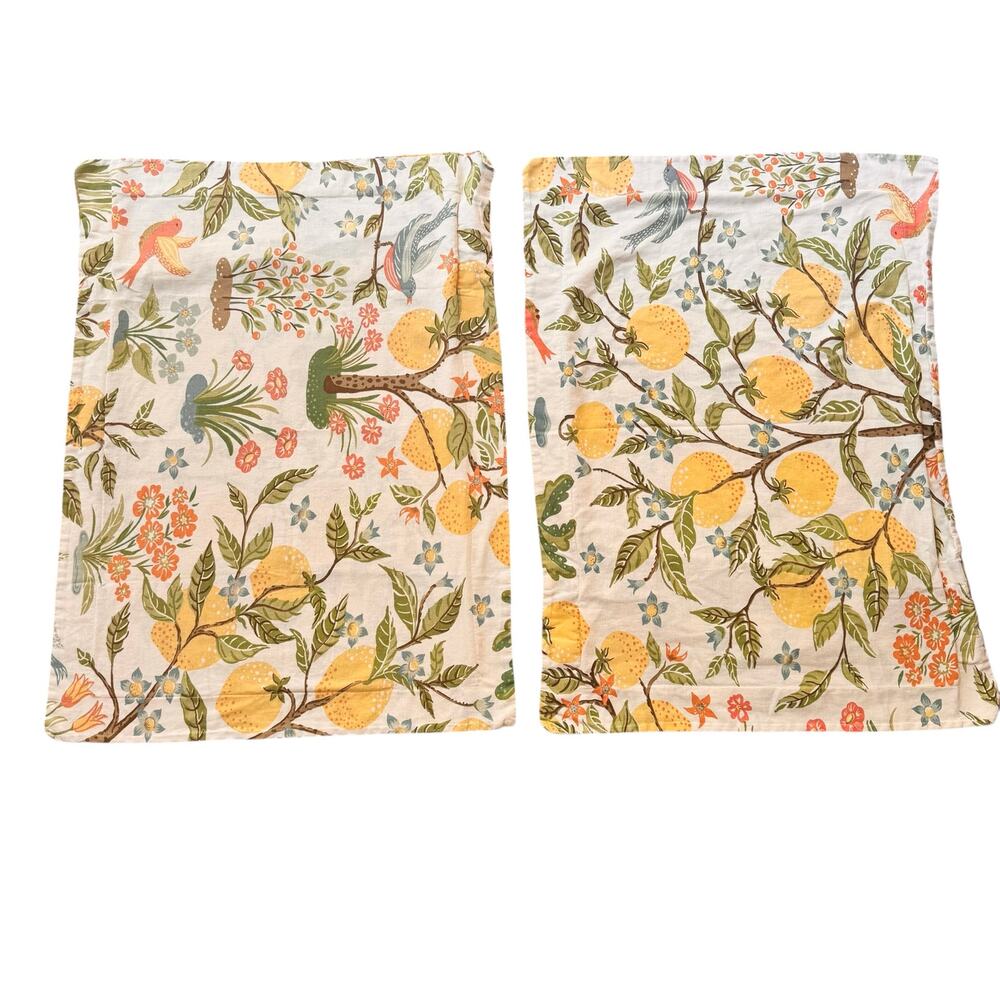 Pottery Barn Duvet Covers with Yellow and Green Floral Design
